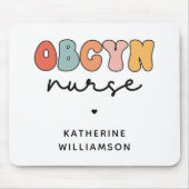 Personalisiert Retro OBGYN Nurse Mousepad (Vorne)