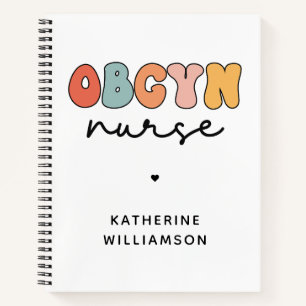 Personalisiert Retro OBGYN Nurse Notizblock
