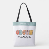 Personalisiert Retro OBGYN Nurse Tasche (Rückseite)