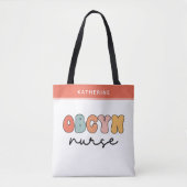 Personalisiert Retro OBGYN Nurse Tasche (Vorderseite)