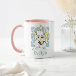 Personalisiert Retro Pastel Blau Niedlicher Cartoo Tasse