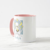Personalisiert Retro Pastel Blau Niedlicher Cartoo Tasse (Vorderseite Links)