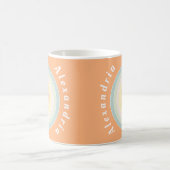 Personalisiert Retro Pastell Rainbow Kaffeetasse (Mittel)