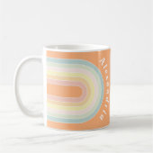 Personalisiert Retro Pastell Rainbow Kaffeetasse (Links)