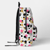 Personalisiert Retro Polka Dot Bedruckter Rucksack (Links)
