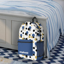 Personalisiert Retro Polka Dot Blue