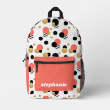 Personalisiert Retro Polka Dot Coral