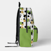 Personalisiert Retro Polka Dot Green Bedruckter Rucksack (Links)