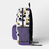 Personalisiert Retro Polka Dot Lila Bedruckter Rucksack (Rechts)