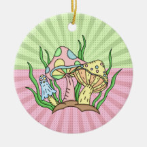 Personalisiert Retro Pop Mushroom Weihnachten