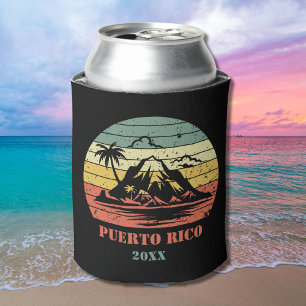 Personalisiert Retro Puerto Rico Dosenkühler