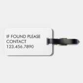 Personalisiert Retro Rainbow Niedlicher French Bul Gepäckanhänger (Rückseite horizontal)