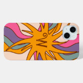 Personalisiert Retro Rosa, Blau, Gold, Braun Case-Mate iPhone Hülle (Rückseite (Horizontal))