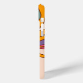 Personalisiert Retro Rosa, Blau, Gold, Braun Case-Mate iPhone Hülle (Rückseite / Links)