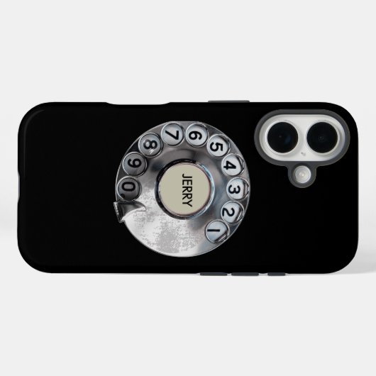 Personalisiert Retro Rotary Case-Mate iPhone Hülle (Rückseite (Horizontal))