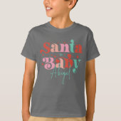 Personalisiert Retro Santa Baby Tshirt (Vorderseite)