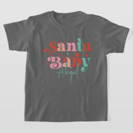 Personalisiert Retro Santa Baby Tshirt