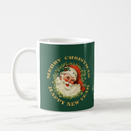 Personalisiert Retro Santa Kaffeetasse (Links)