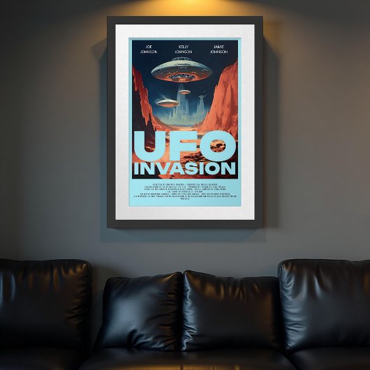 Personalisiert Retro Sci Fi UFO Zuhause Theater Fi Poster