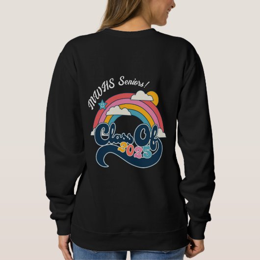 Personalisiert Retro Senior Class of 2025 Sweatshi Sweatshirt (Rückseite)