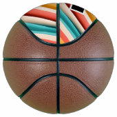 Personalisiert Retro Strip Basketball | Bunt (Rechts)