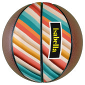 Personalisiert Retro Strip Basketball | Bunt (Vertikal)