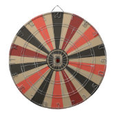 Personalisiert Retro Sunburst - Route 66 Dartscheibe (vorne)