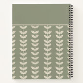 Personalisiert Retro Vibe Green Blätter Journal Notizblock (Rückseite)