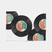 Personalisiert Retro Vinyl Record Music Album Fleecedecke (Vorderseite (Horizontal))