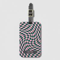 Personalisiert Retro Warpgrün rosa Kachelt