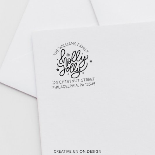 Personalisiert Retro-Weihnachtsrücksendeadresse Permastempel