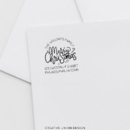 Personalisiert Retro-Weihnachtsrücksendeadresse Permastempel