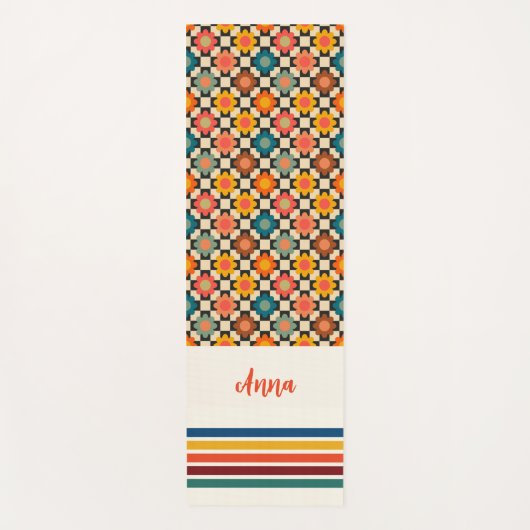 Personalisiert Retro Yoga Mat Yogamatte (Vorderseite)
