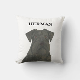 Personalisiert Reversible Black Schnauzer Kissen