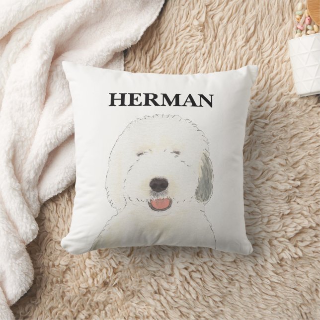 Personalisiert reversible Old English Sheepdog Kissen (Decke)