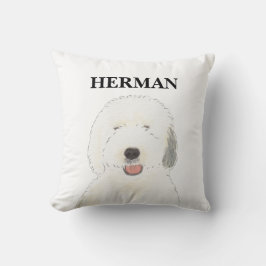 Personalisiert reversible Old English Sheepdog Kissen