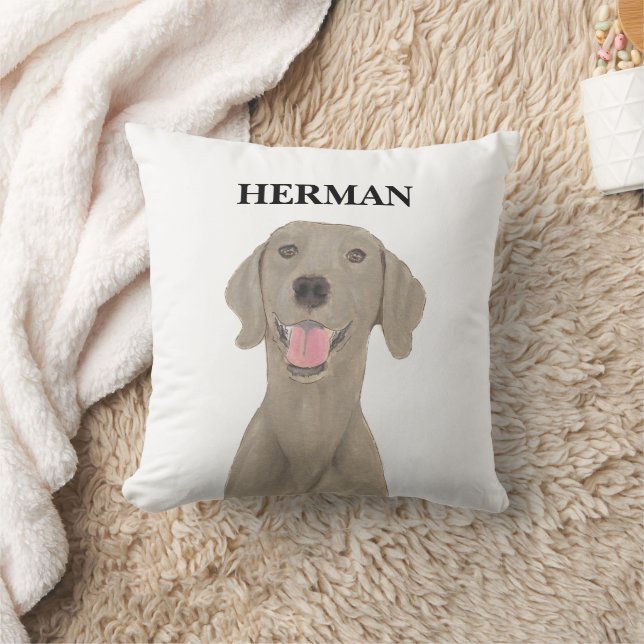 Personalisiert reversible Weimaraner Kissen (Decke)