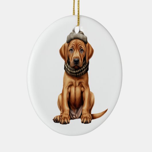 Personalisiert Rhodesian Ridgeback Dog Keramik Ornament (Rechts)