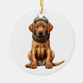 Personalisiert Rhodesian Ridgeback Dog Keramik Ornament (Vorne)