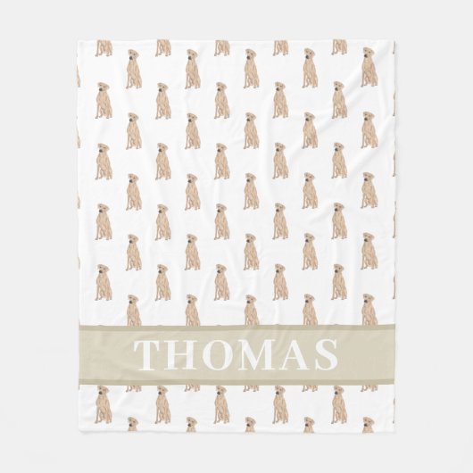 Personalisiert Rhodesian Ridgeback Fleecedecke (Vorderseite)