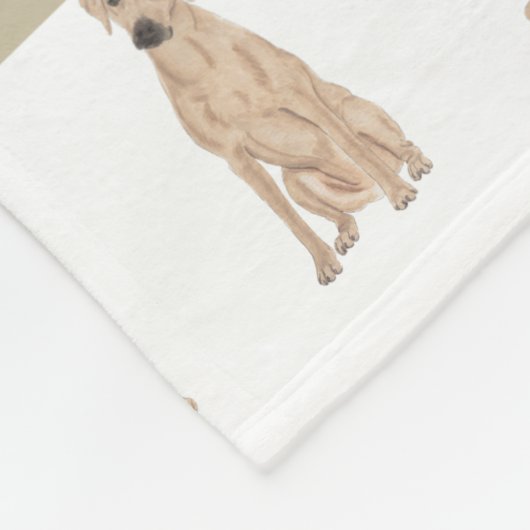 Personalisiert Rhodesian Ridgeback Fleecedecke (Ecke)