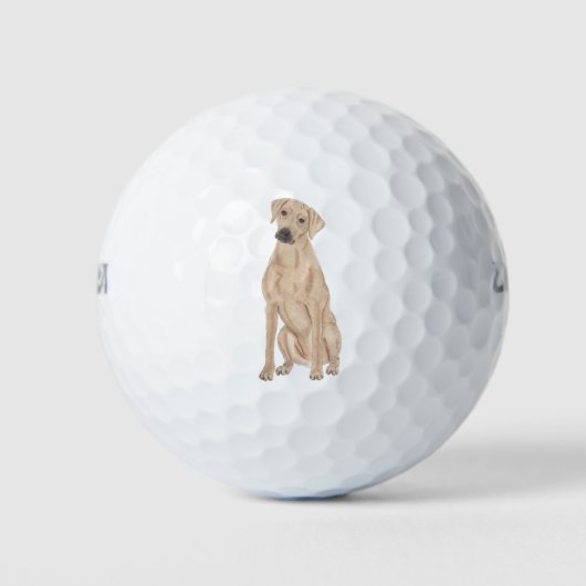 Personalisiert Rhodesian Ridgeback Golfball (Vorderseite)