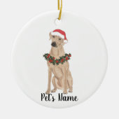 Personalisiert Rhodesian Ridgeback Keramik Ornament (Vorne)