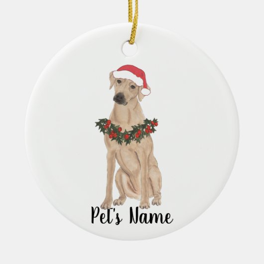 Personalisiert Rhodesian Ridgeback Keramik Ornament (Vorne)