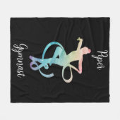 Personalisiert Rhythmische Gymnastik Rainbow Gymna Fleecedecke (Vorderseite (Horizontal))