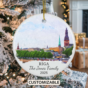 Personalisiert Riga Ornament, Lettland Keramik Ornament