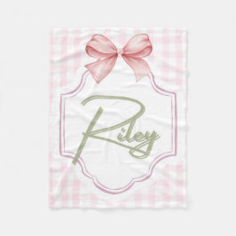 Personalisiert Riley Baby Girl Kinderzimmer Bow&Gi Fleecedecke