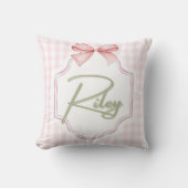 Personalisiert Riley Baby Girl Kinderzimmer Bow&Gi Kissen (Vorderseite)