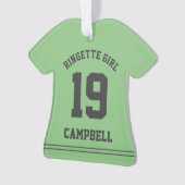 Personalisiert Ringette Girl Jersey Individuelle N Ornament (Vorderseite)