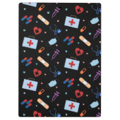 Personalisiert RN Nurse | Medizinisches Muster Klemmbrett (Rückseite)